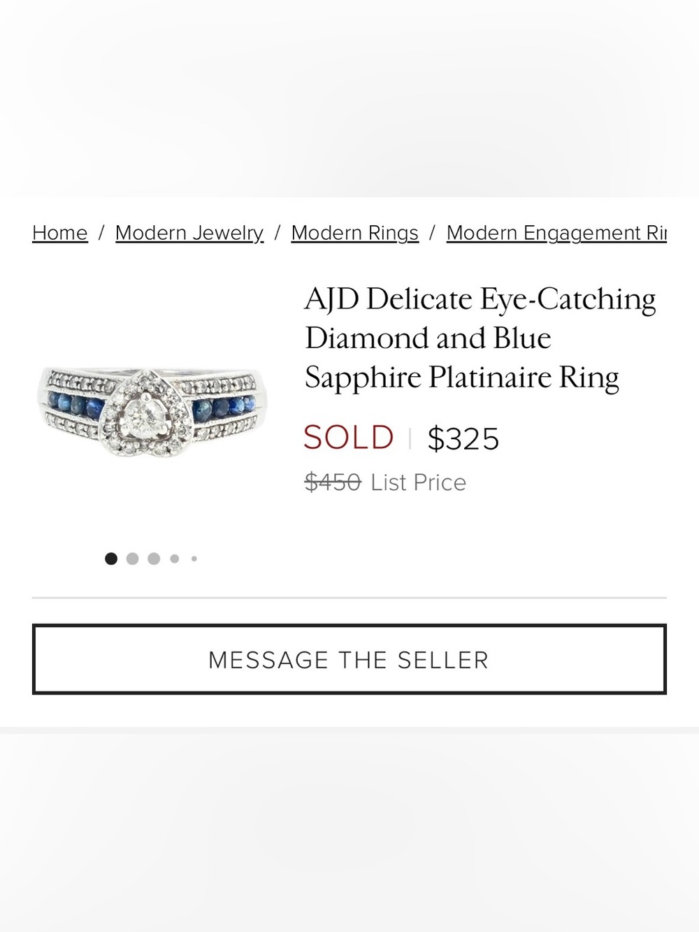SK9 Platinaire Diamond & Sapphire Ring FIRM